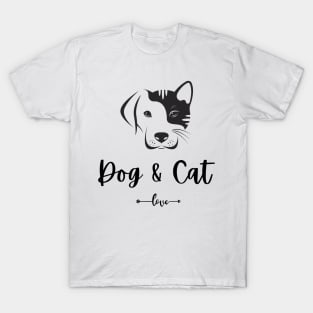 Dog and Cate Love T-Shirt